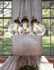 Edison 15.75"w Matte Black & Vintage Brass Chandelier Ceiling Artcraft 