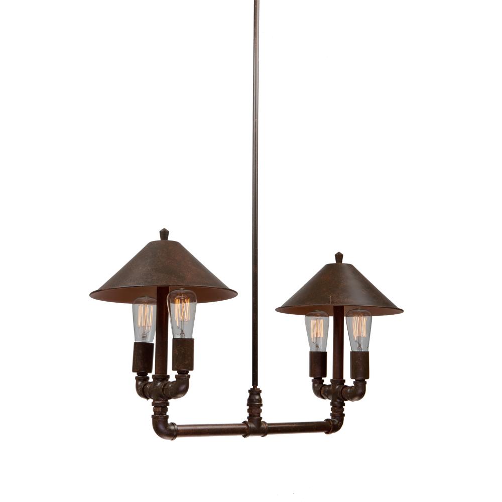 Revival 12"w Authentic Rust Chandelier Ceiling Artcraft 