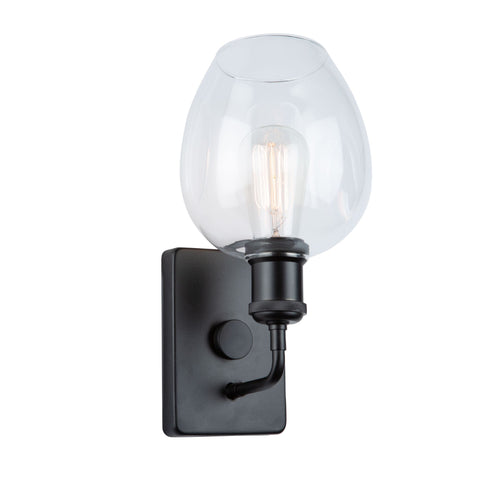 Clearwater 5.5 inch wide Wall Sconce - Semi Gloss Black