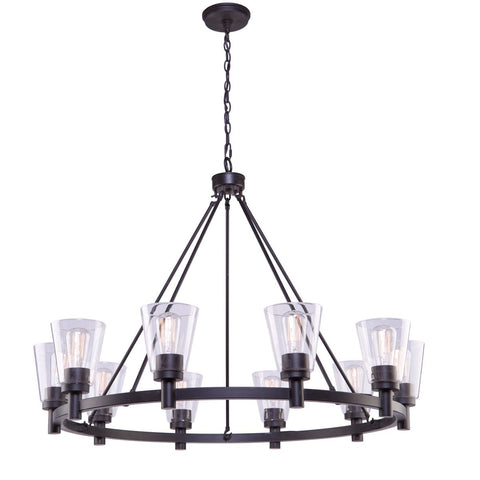 Clarence 42"w Oil Rubbed Bronze Chandelier Ceiling Artcraft 