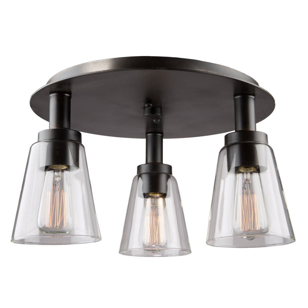 Clarence 16.5"w Oil Rubbed Bronze Flush Mount Ceiling Artcraft 