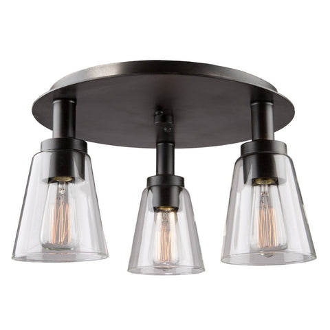 Clarence 16.5"w Oil Rubbed Bronze Flush Mount