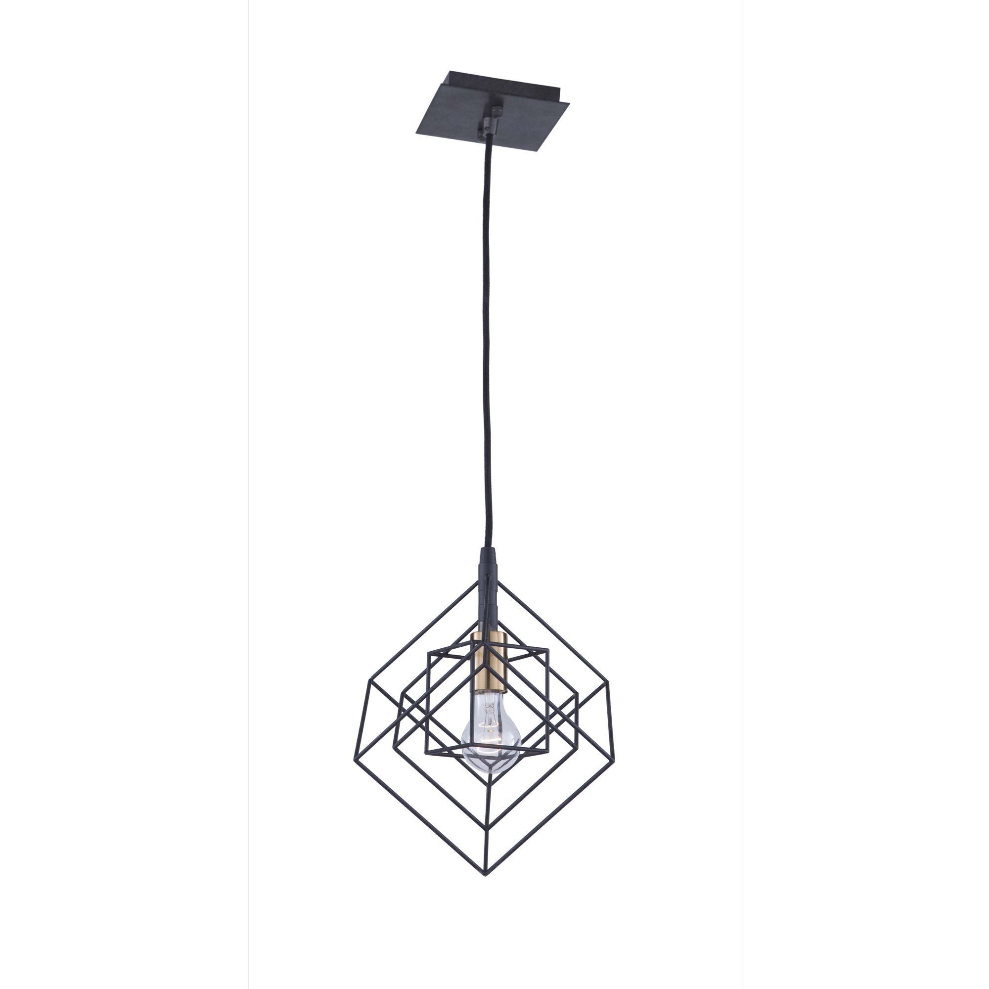 Artistry 9.75 in. wide Black and Brass Pendant Ceiling Artcraft 