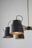 Euro Industrial 30.75 in. wide Black and Brass Chandelier Ceiling Artcraft 