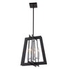 Carlton 14 in. wide Black and Polished Nickel Chandelier Ceiling Artcraft 