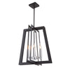 Carlton 18 in. wide Black and Polished Nickel Chandelier Ceiling Artcraft 