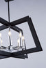 Carlton 26 in. wide Black and Polished Nickel Chandelier Ceiling Artcraft 