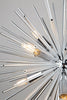 Sunburst  19 inch wide Chandelier - Chrome