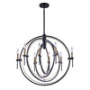 Anglesey 28 in. wide Black and Brass Chandelier Ceiling Artcraft 
