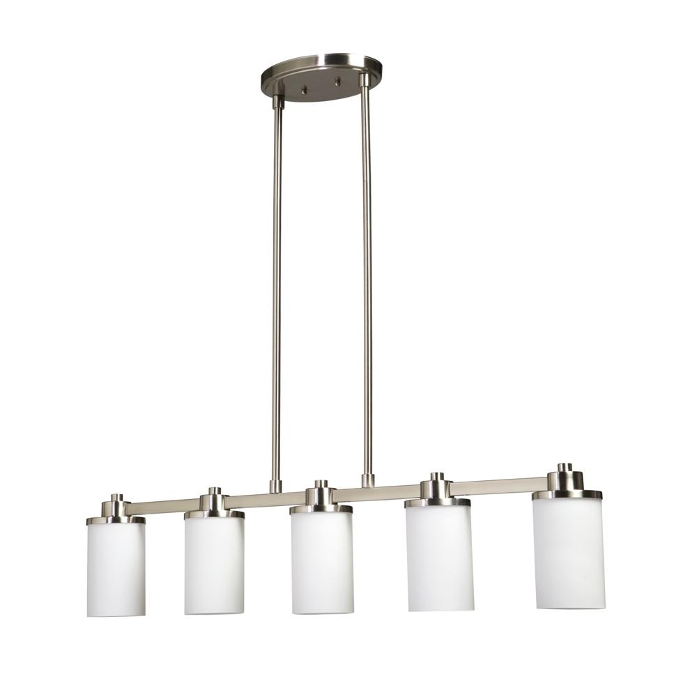 Parkdale 38"w Polished Nickel Island Pendant Light Ceiling Artcraft 