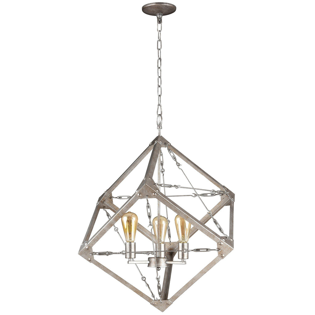 Askew 3-Lt Large Pendant - Silver Age Ceiling Varaluz 