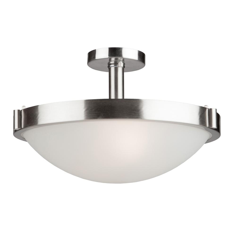 Boise 17"w Brushed Nickel Semi Flush Ceiling Artcraft 