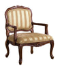 Chene Striped Fabric Accent Chair Antique Oak Furniture Enitial Lab 