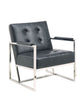 Maylen Tufted Crocodile Leatherette Accent Chair Black Furniture Enitial Lab 