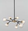 Grappolo 27.5 in. wide Black and Vintage Gold Chandelier Ceiling Artcraft 