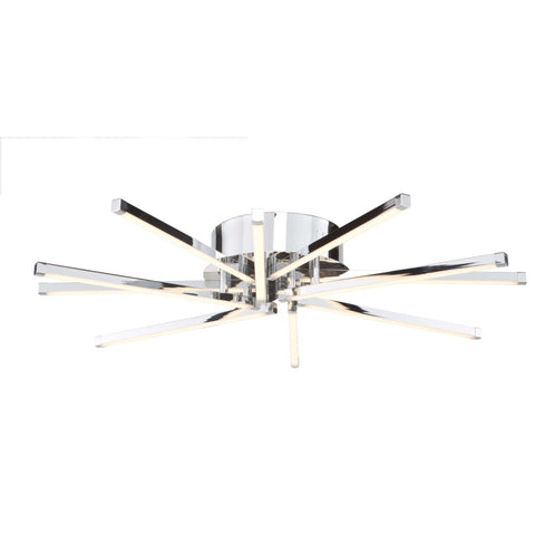 Shooting Star 19.75 in. wide Chrome Flush Mount Ceiling Artcraft 