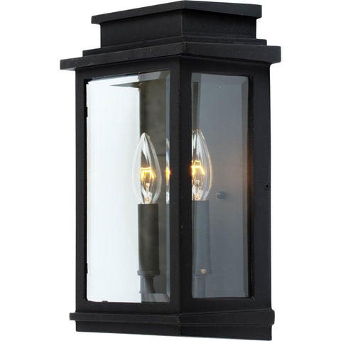Freemont 13.5"h Black Outdoor Wall Light