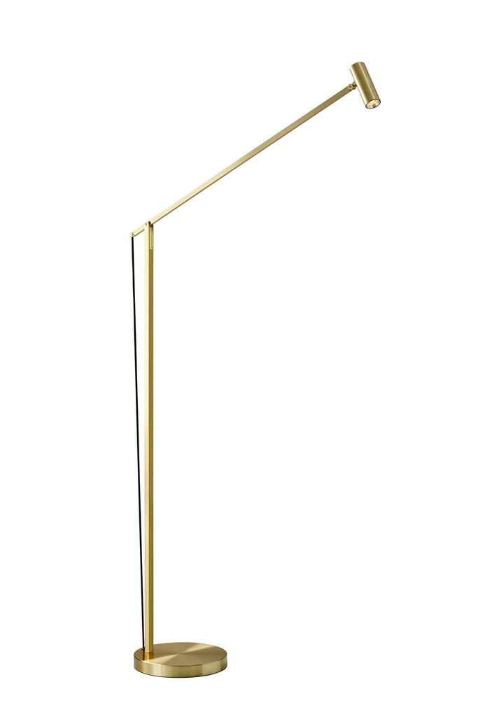 Crane Gold LED Floor Reading Lamp Lamps Adesso 