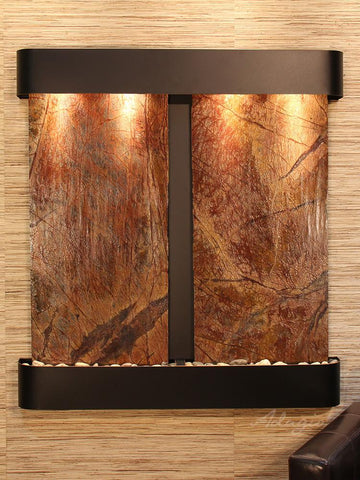 Aspen Falls Round - Blackened Copper - Brown Marble