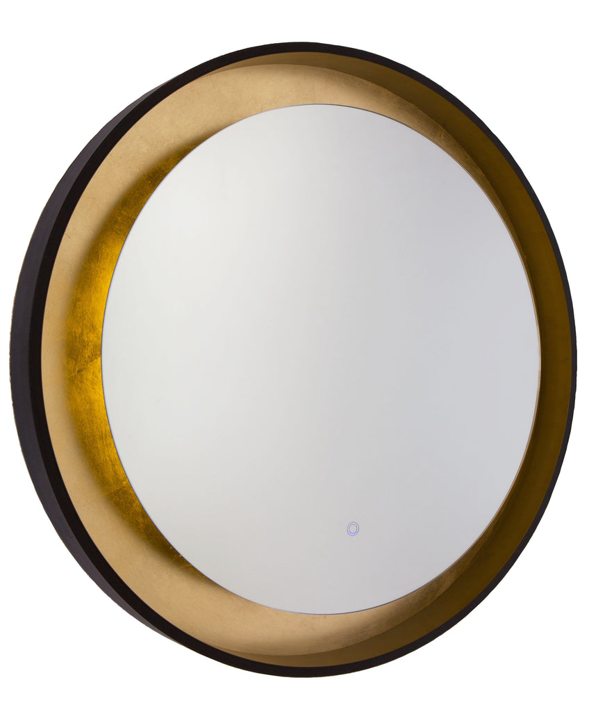 Reflections 31.5"h Oil Rubbed Bronze & Gold Leaf Lighted Mirror Mirrors Artcraft 