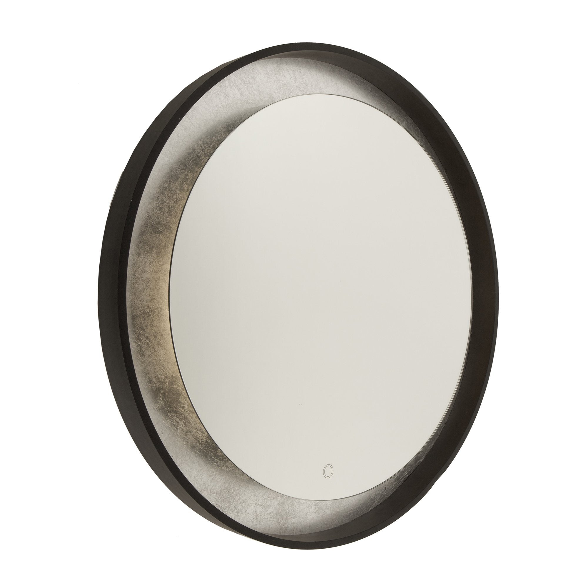 Reflections 31.5"h Oil Rubbed Bronze & Silver Leaf Mirror Mirrors Artcraft 