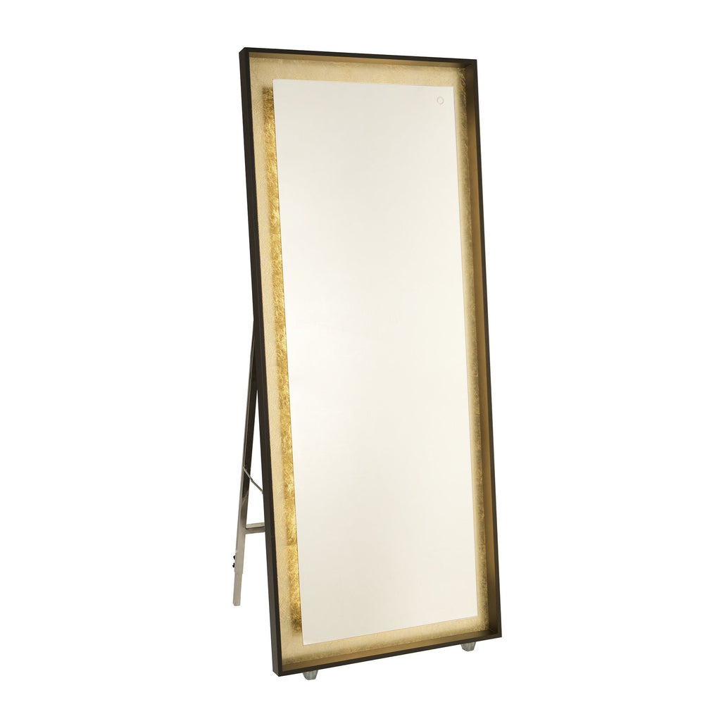Reflections 67"h Oil Rubbed Bronze & Gold Leaf Mirror Mirrors Artcraft 