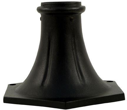 Surface Mounted Round Post Base - 4 Finish Options Outdoor Dabmar Black 