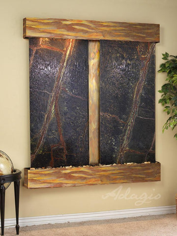 Cottonwood Falls Square - Rustic Copper - Green Marble