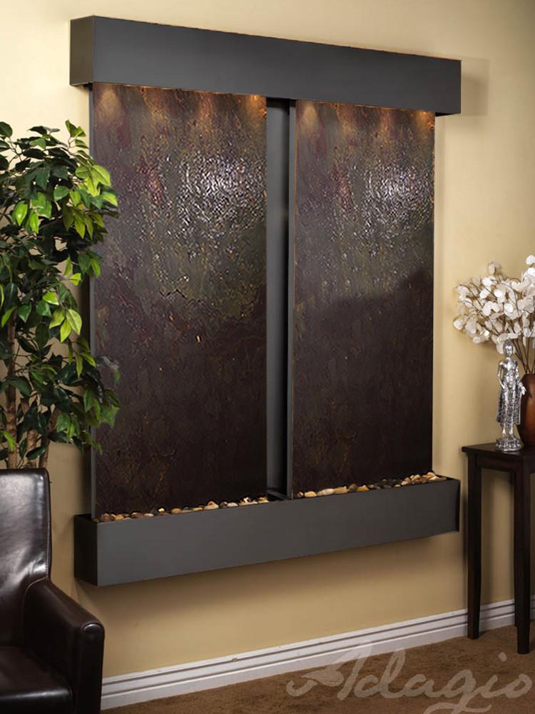 Cottonwood Falls Square - Blackened copper - Multicolor Featherstone Fountains Adagio 