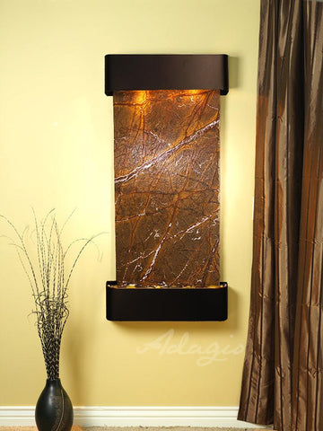 Cascade Springs Round - Blackened Copper - Brown Marble Fountains Adagio 