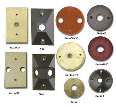 2.65"w Surface Mounting Plate for Outdoor Directional Landscape Spot Light Parts/Hardware Focus Industries 