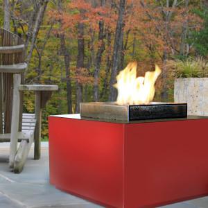 Outdoor Fire Cube Red - Propane