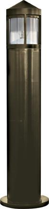 Fiberglass 42"h Bollard - Bronze - Multiple Bulb Options Outdoor Dabmar 