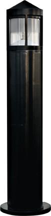 Fiberglass 42"h Bollard - Black - Multiple Bulb Options Outdoor Dabmar 