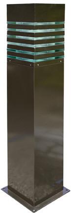Steel 42"h Bollard - Bronze- Multiple Bulb Options Outdoor Dabmar 