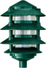 Cast Aluminum Four Tier Pagoda Light 120V Outdoor Dabmar Green 