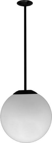 16" HID Globe Fixture 24" Drop - Black - Multiple Bulb Options Ceiling Dabmar HPS 35W 