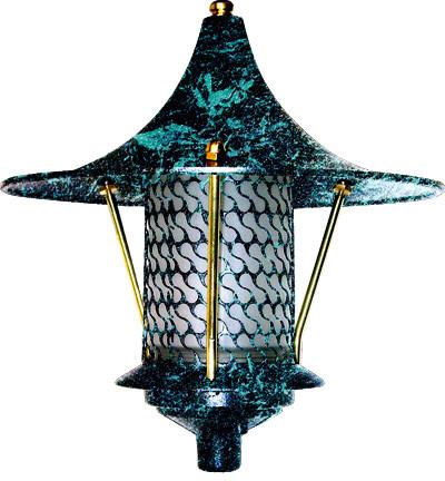 Cast Aluminum Flair Top Pagoda Light