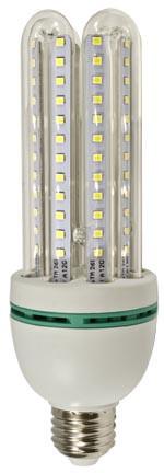 Tubular E26/Med Base 16 Watt 85-265V Bulb - 65K Daylight White Bulbs Dabmar 