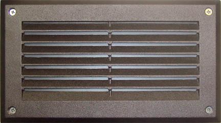 Recessed Louvered Brick/Step/Wall Light Bronze Outdoor Dabmar 