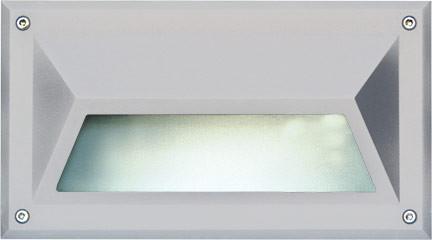 Recessed Hooded Brick/Step/Wall Light White Outdoor Dabmar 