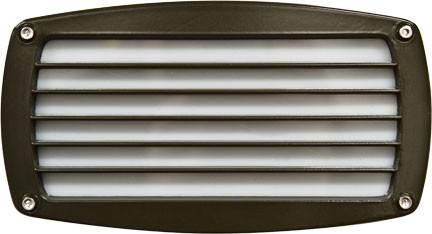 120V Louvered Brick/Step/Wall Light - Bronze - Multiple Bulb Options Outdoor Dabmar 40W T10 Incandescent 