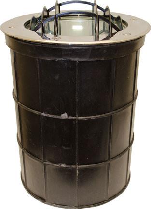 Stainless Steel 120V HID In-Ground Well Light with Grill - Multiple Bulb Options Outdoor Dabmar 150W Incandescent PAR38 