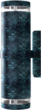Powder Coated Cast Aluminum UP/Down Light Wall Fixture Verde Green Outdoor Dabmar 