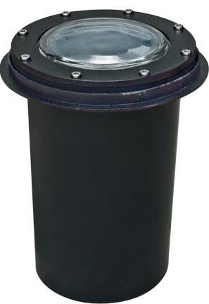 Cast Aluminum In-Ground Well Light with PVC Sleeve - Black Outdoor Dabmar Black 