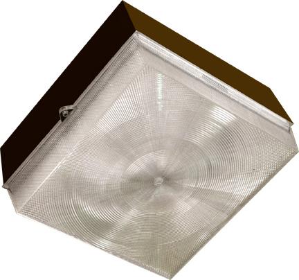 Polycarbonate 10" Ceiling Fixture - Bronze - Multiple Bulb Options Ceiling Dabmar 13W GU24 Fluorescent 