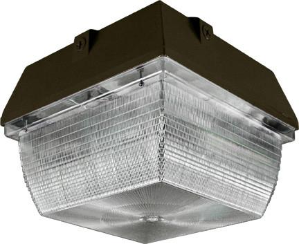 Cast Aluminum 11"w Square HID Ceiling Fixture - Bronze - Multiple Bulb Options Ceiling Dabmar 