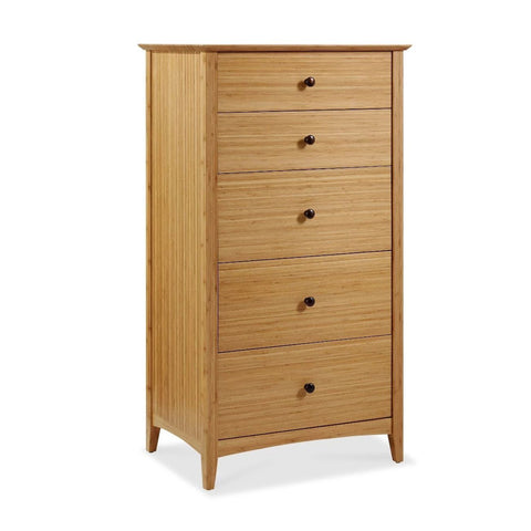 Willow Five Drawer Chest, Caramelized Furniture Greenington 