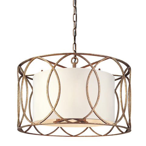 Sausalito 5Lt Pendant Dining - Silver Gold Chandelier Troy 