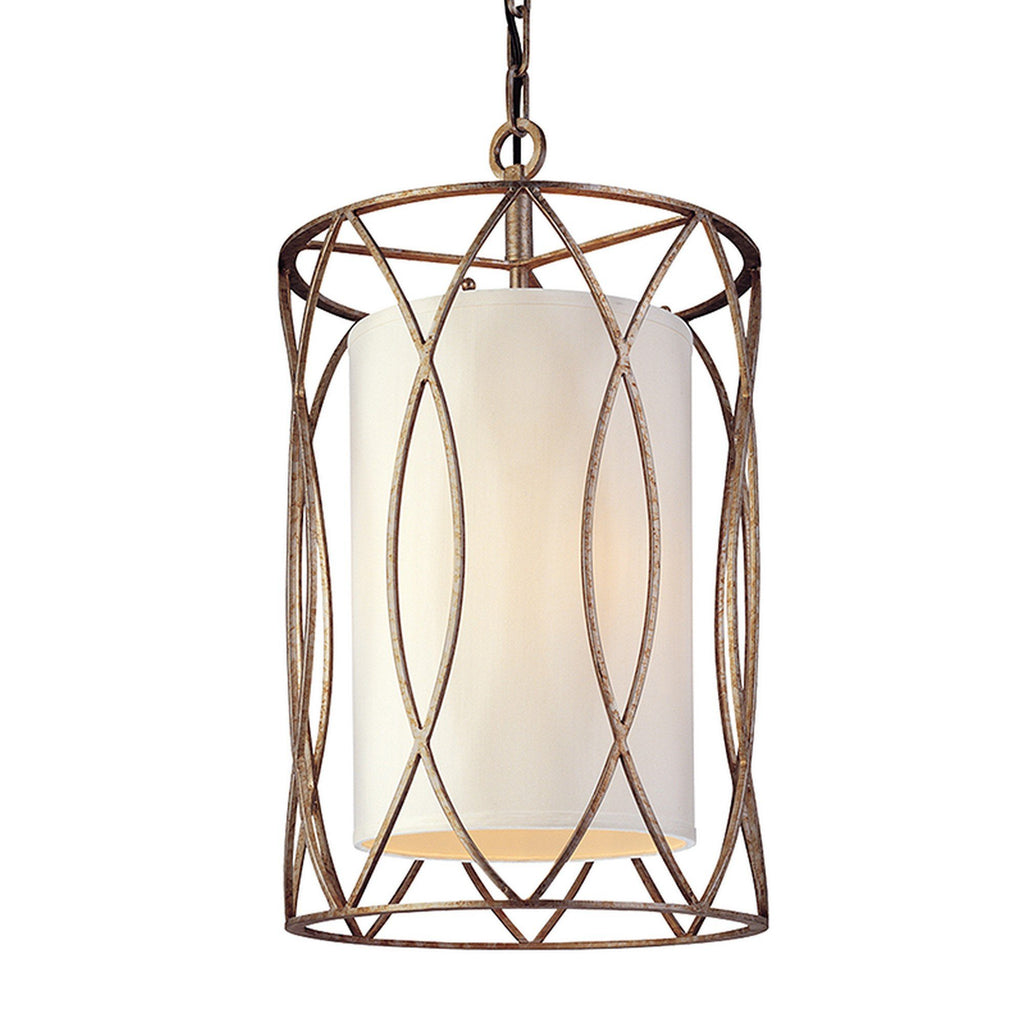 Sausalito 3 Light Pendant Small - Silver Gold Ceiling Troy 
